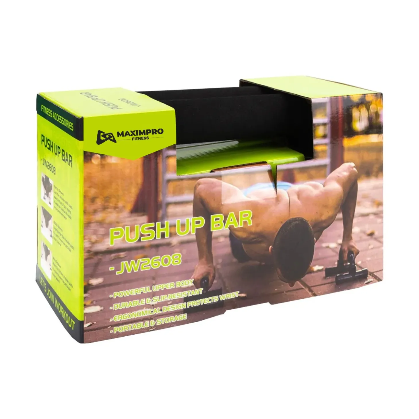 Agarraderas Flexiones Maximpro Tabu Negras