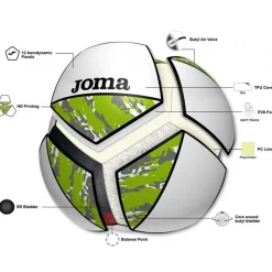 Balón Fútbol Joma Challenge II Blanco Verde T-3