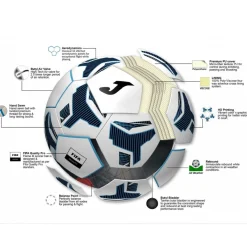 Balón Fútbol Joma Iceberg III Blanco/Turquesa T-5