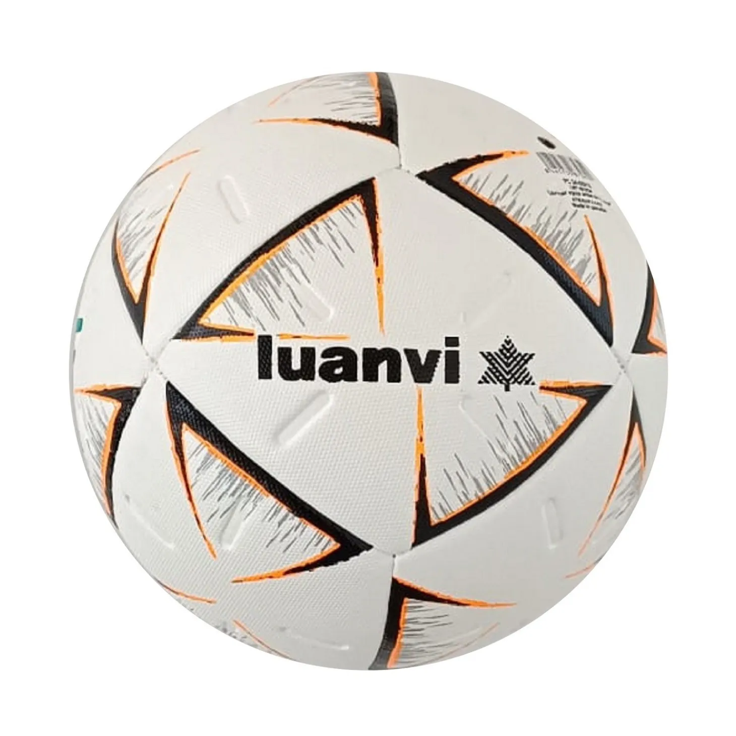 Balón Fútbol Sala Luanvi Oficial FFCV Blanco/Negro /Naranja T-58