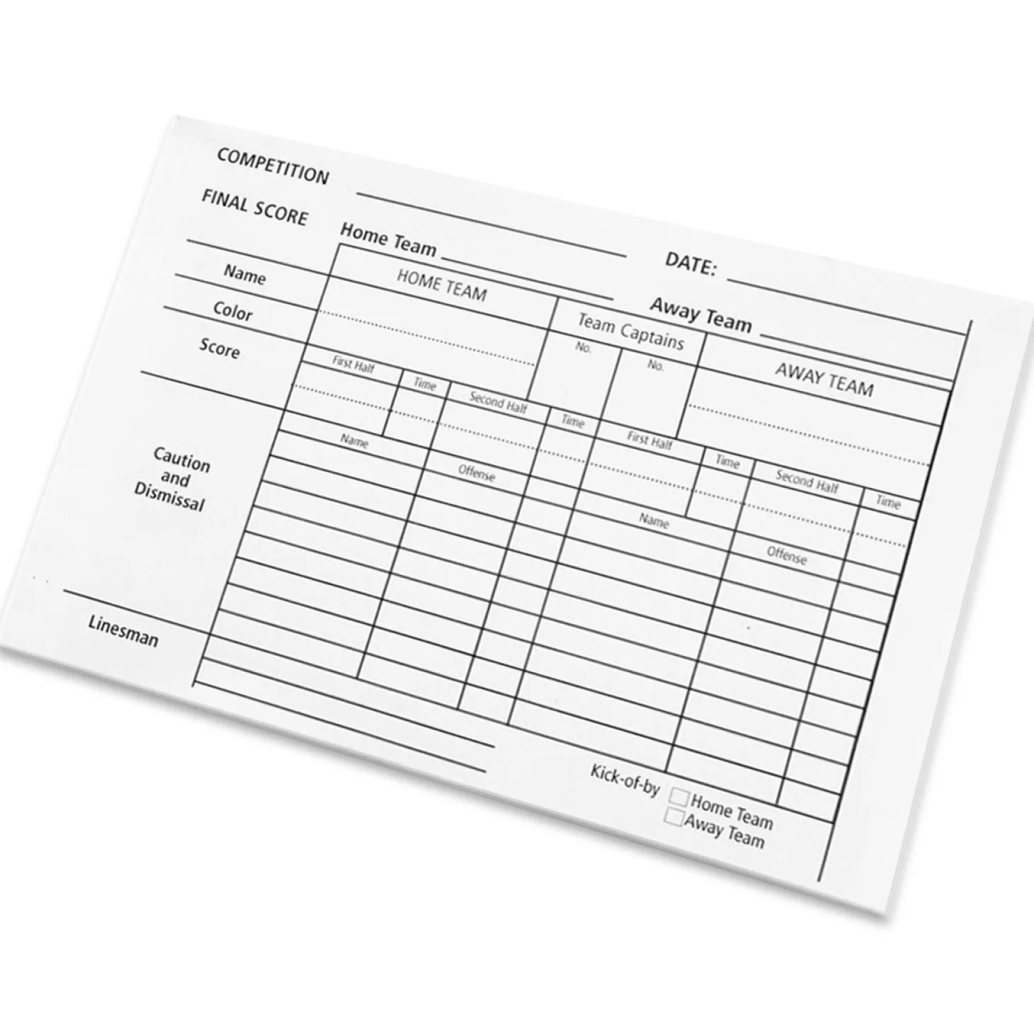 Bloc 25 Hojas Partido Árbitro Zastor