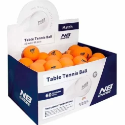 Caja 60 Pelotas Ping Pong Enebe Match Naranja
