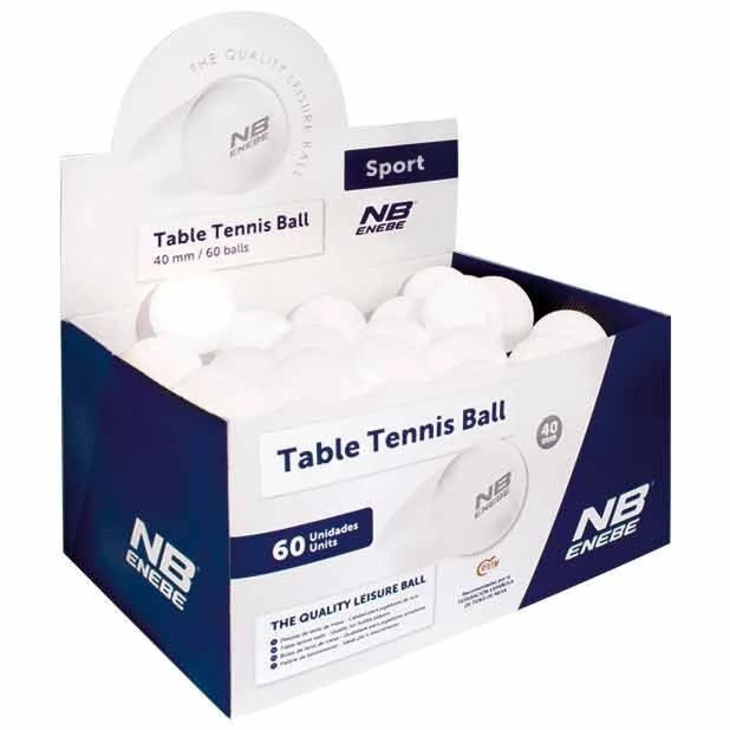 Caja 60 Pelotas Ping Pong Enebe Sport