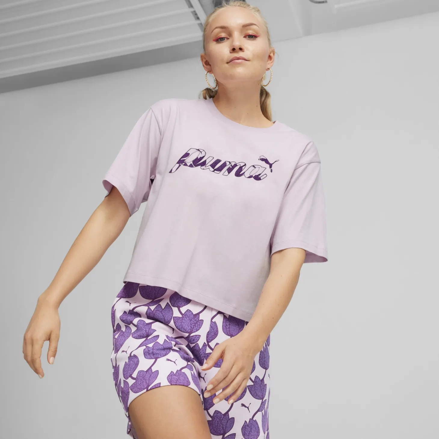 Camiseta Puma Blossom Short Lila