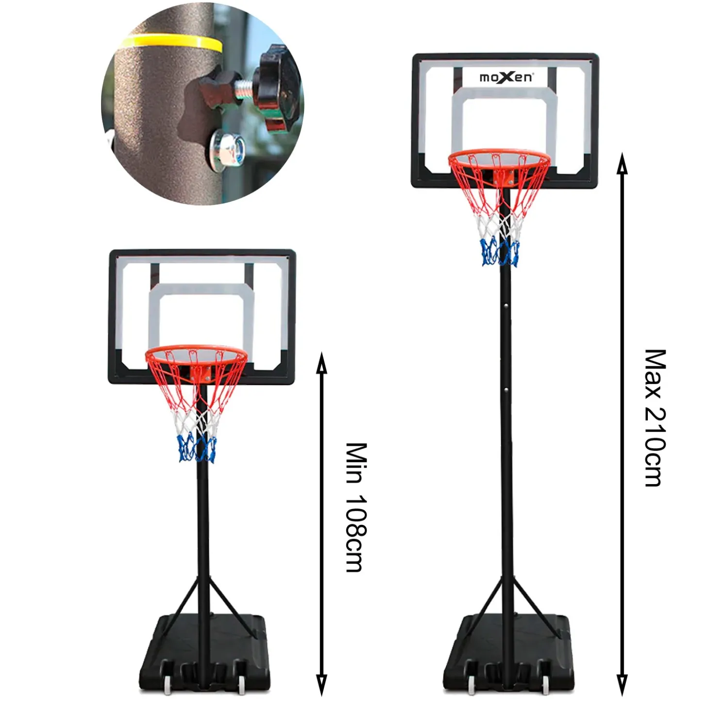 Canasta Baloncesto Trasladable Moxen Raptors