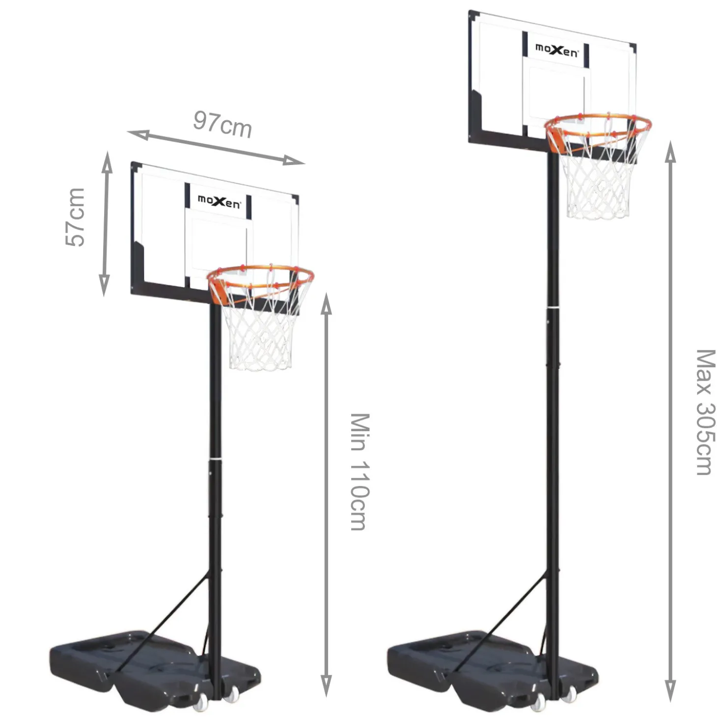 Canasta Baloncesto Trasladable Moxen Admiral