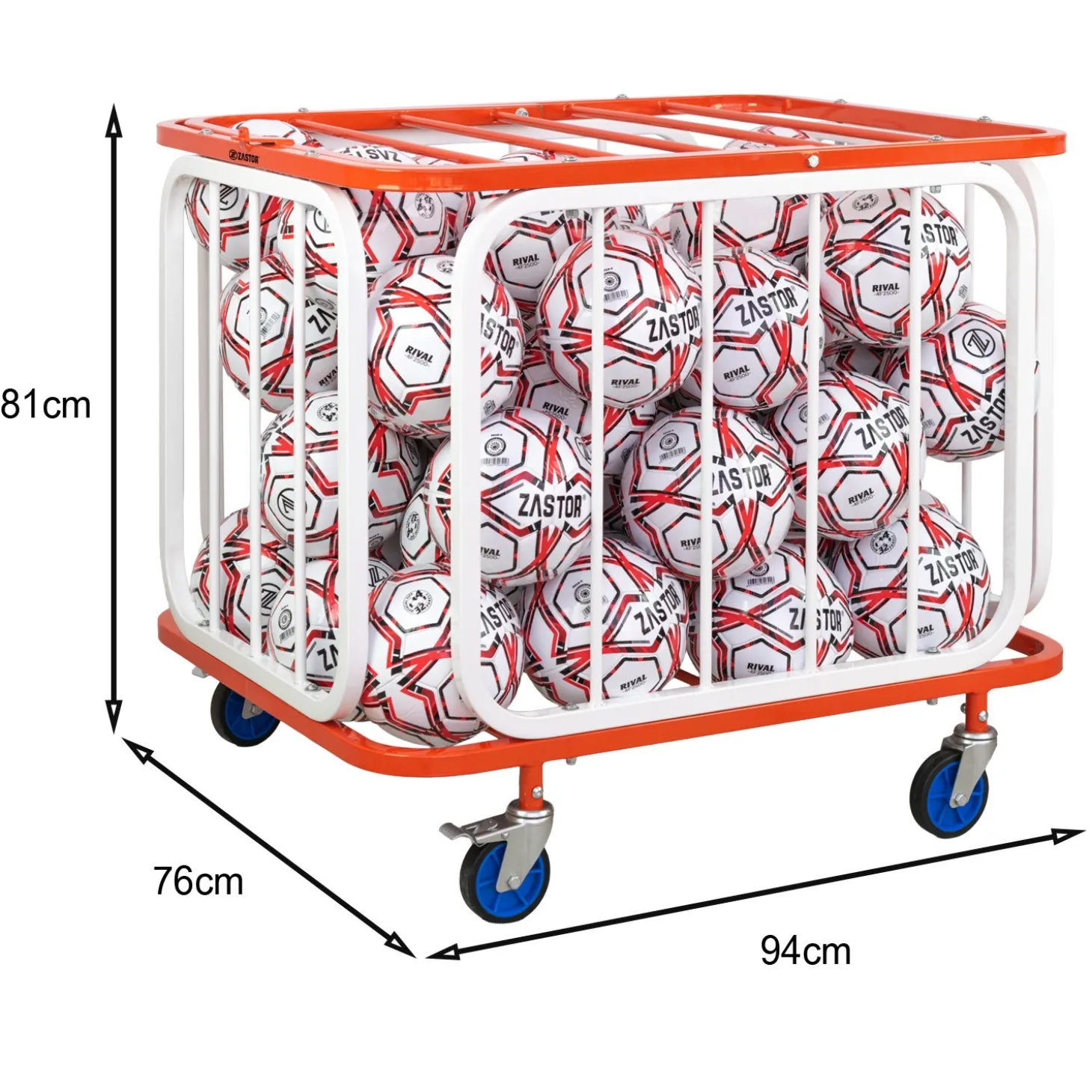 Carro Portabalones Acero Zastor Bosca Naranja/Blanco