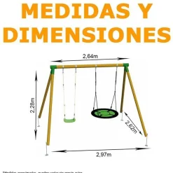 Columpio Infantil Doble Plus