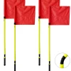 Juego 4 Banderines Corner Antilesión Zastor EURO Rojo