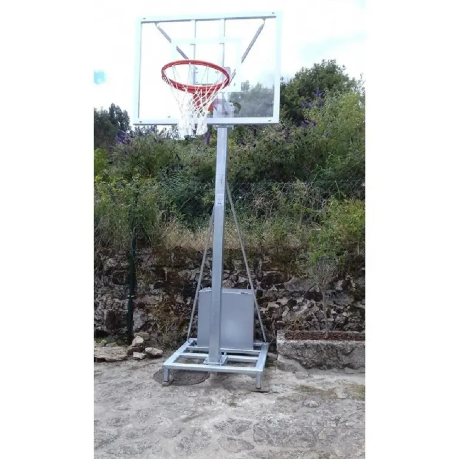 Juego Canastas Galvanizadas Minibasket Deluxe Monotubo Trasladables