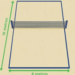 Juego Cintas Campo Vóley Playa BV100 Competition