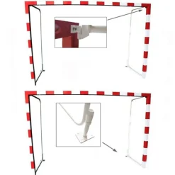 Juego Porterías Abatibles Fútbol Sala - Balonmano Acero