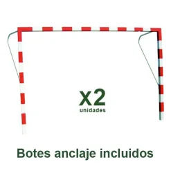 Juego Porterías Fijas Fútbol Sala - Balonmano - Acero