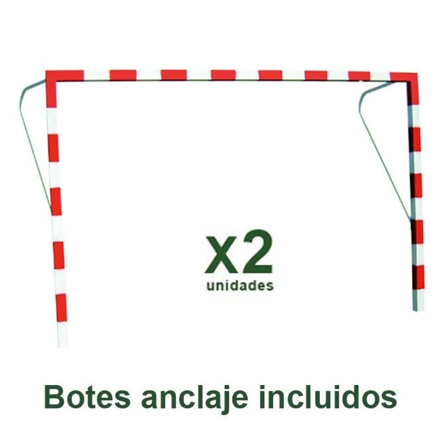 Juego Porterías Fijas Fútbol Sala - Balonmano - Aluminio