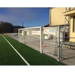 Juego Porterías Fútbol 8 Abatibles - Alumninio con Arquillos Galvanizados