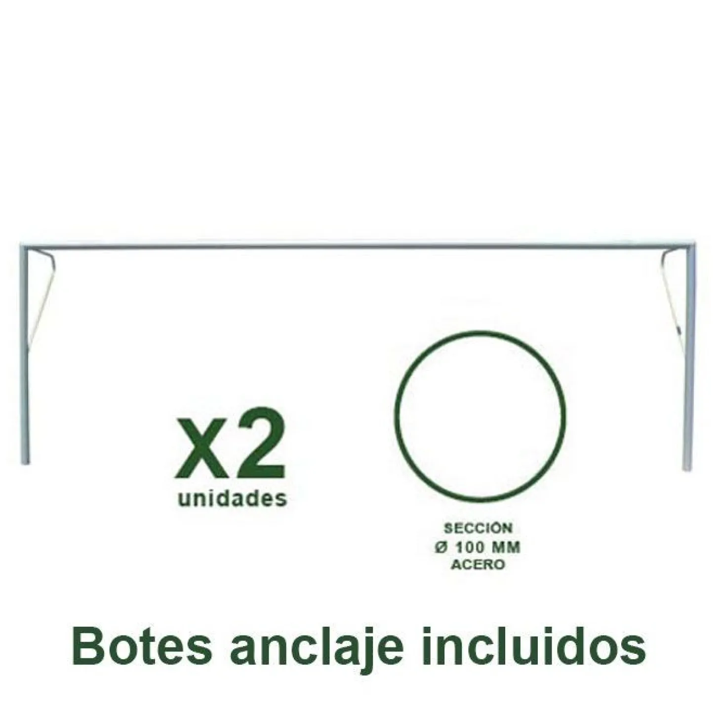 Juego Porterías Fútbol 11 Fijas - Acero