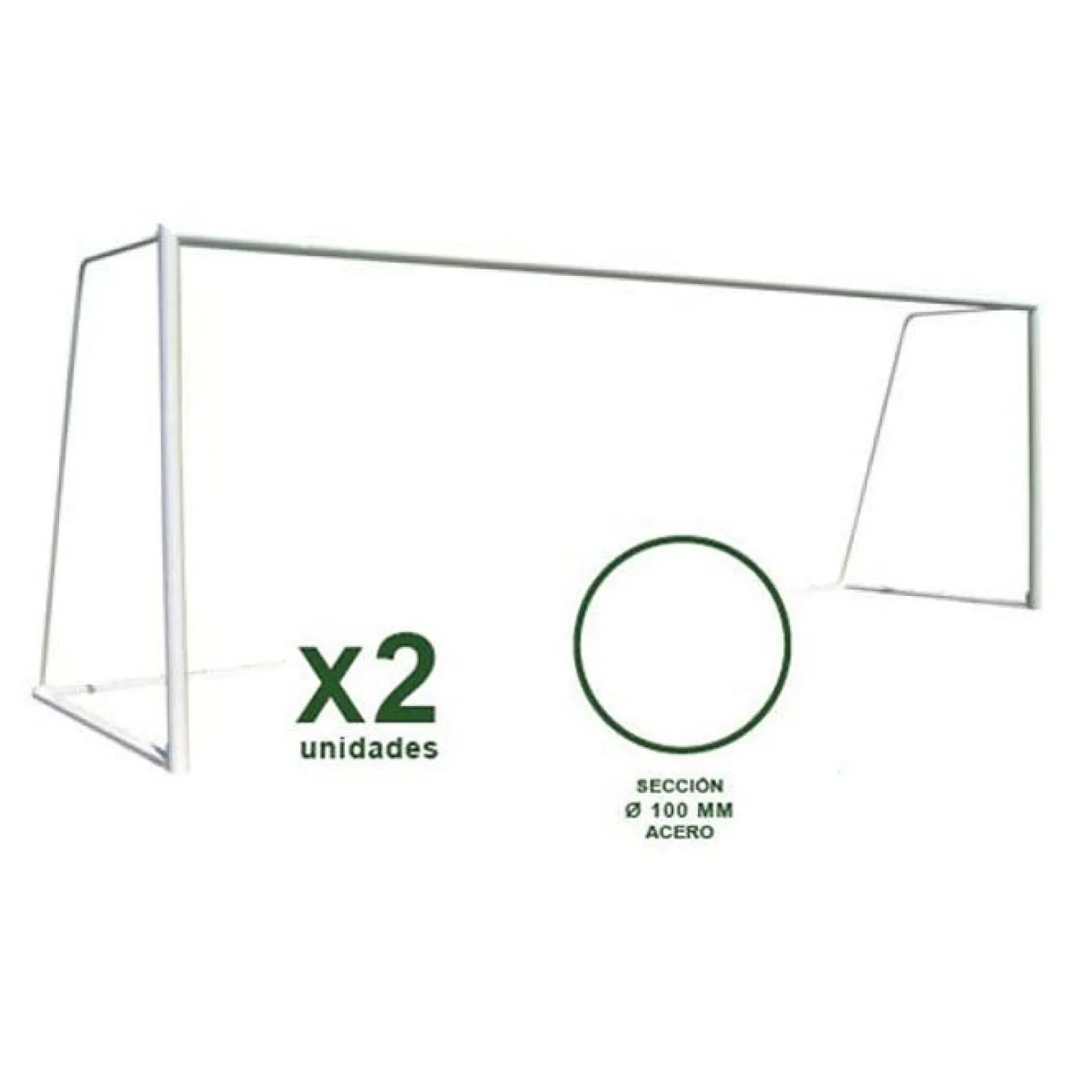 Juego Porterías Fútbol 11 Trasladables - Acero