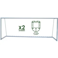 Juego Porterías Fútbol 11 Trasladables - Aluminio Oval