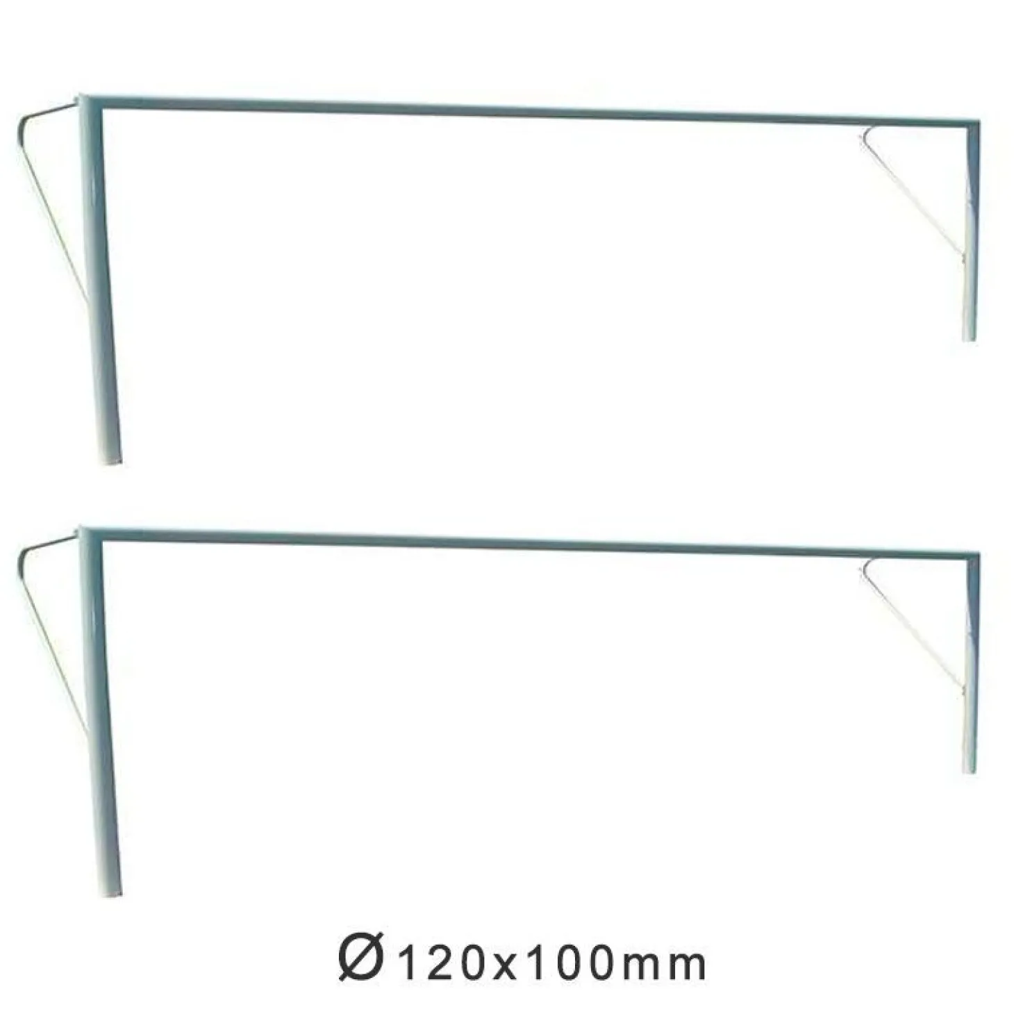 Juego Porterías Fútbol Playa Aluminio Ø120x100mm