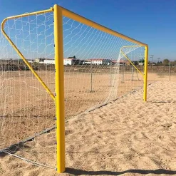 Juego Porterías Fútbol Playa Acero Ø100mm