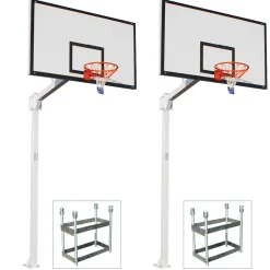 Juego Postes Canastas Baloncesto Fijas DeLuxe