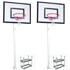Juego Postes Canastas Minibasket Fijas DeLuxe
