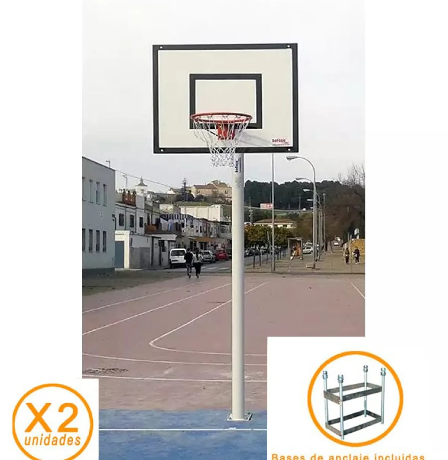 Juego Postes Canastas Minibasket Fijas PRO