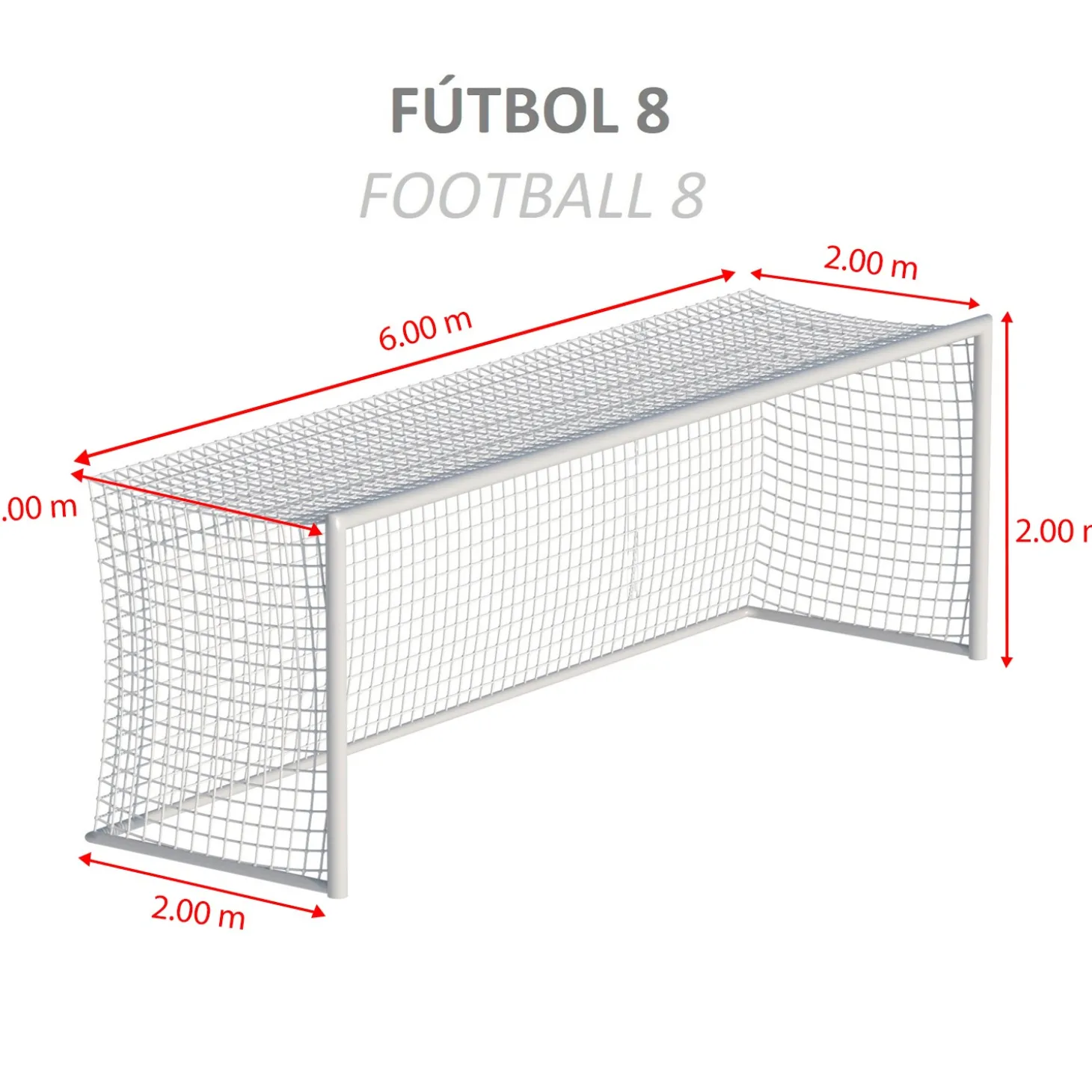 Juego Redes Porterías Fútbol 8 Champion Cajón