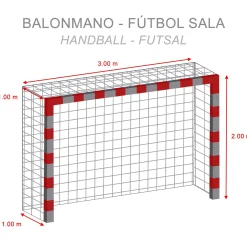 Juego Redes Porterías Fútbol Sala - Balonmano Expert