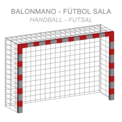 Juego Redes Porterías Fútbol Sala - Balonmano Basic