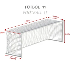 Juego Redes Porterías Fútbol 11 Basic Cajón
