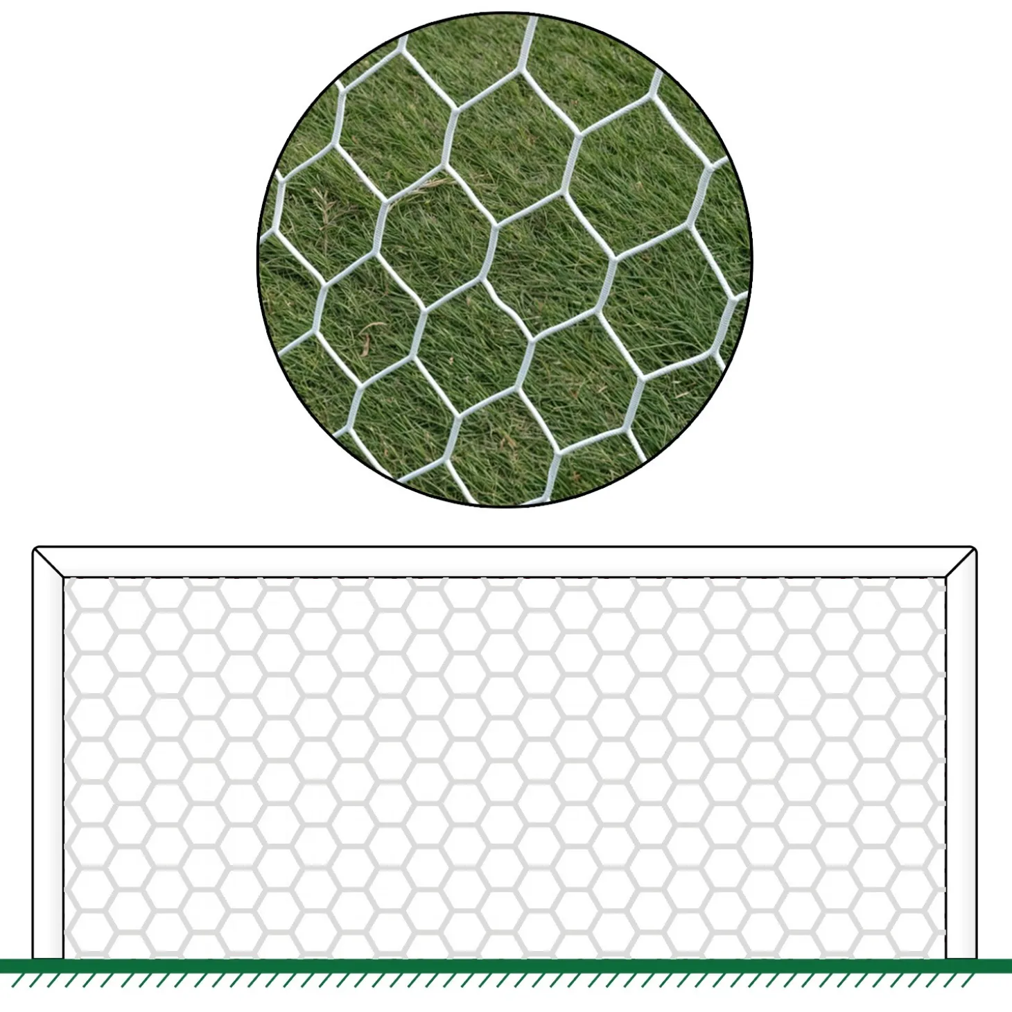 Juego Redes Porterías Fútbol 11 Expert HEX Cajón Colores