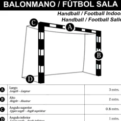 Juego Redes Porterías Fútbol Sala - Balonmano Antivandálica
