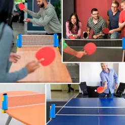 Juego Soporte y Red Ping Pong Retráctil