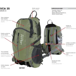 Mochila Joluvi Tuca 35 Verde Lima