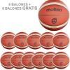 Pack 6 Balones Baloncesto Molten B7G4500 + 6 Balones B7G4500 Gratis T-7