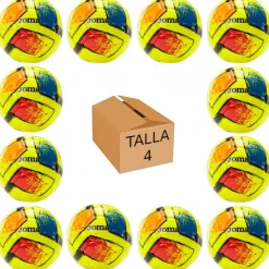 Pack 12 Balones Fútbol Joma Dali II Amarillo Flúor T-4