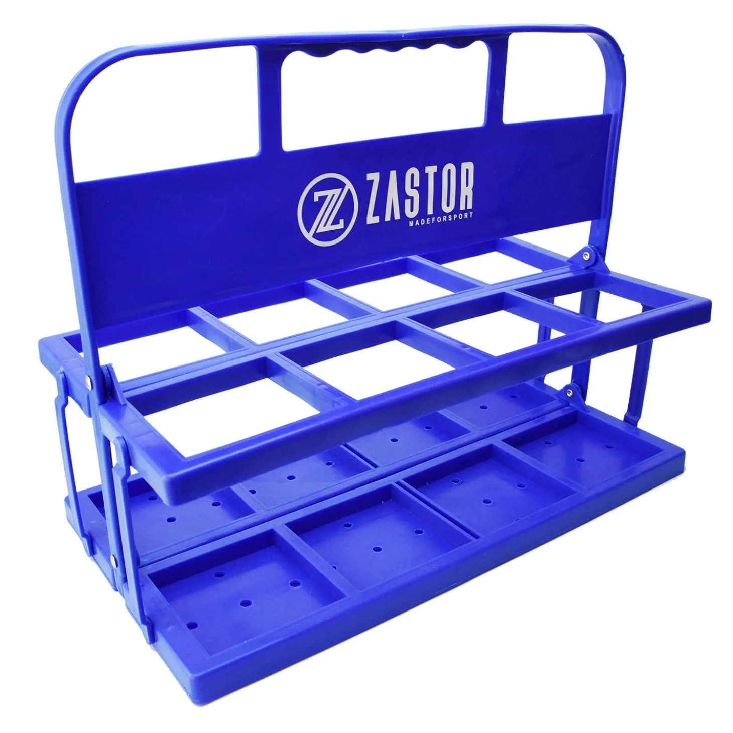 Pack 8 Botellas 1 Litro con Portabotellas Plegable Azul