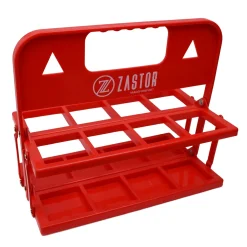 Pack 8 Botellas 750 ml con Portabotellas Plegable Rojo