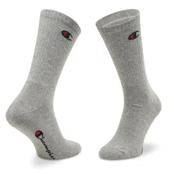 Pack 3 Pares Calcetines Champion 3P Crew Gris/Blanco/Negro