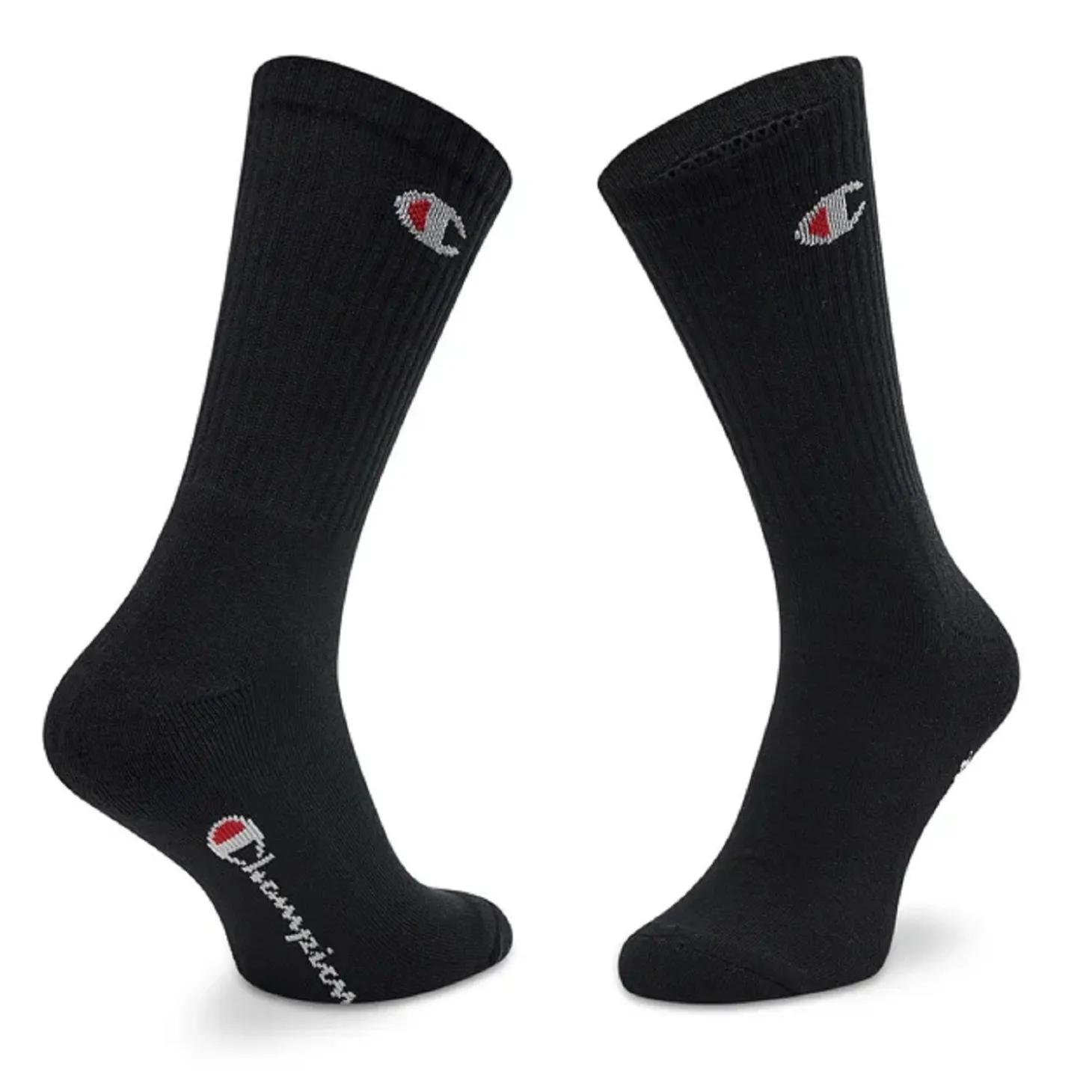 Pack 3 Pares Calcetines Champion 3P Crew Gris/Blanco/Negro