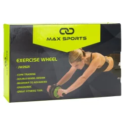 Rueda Abdominales Doble Max Sports Roly Verde/Negro
