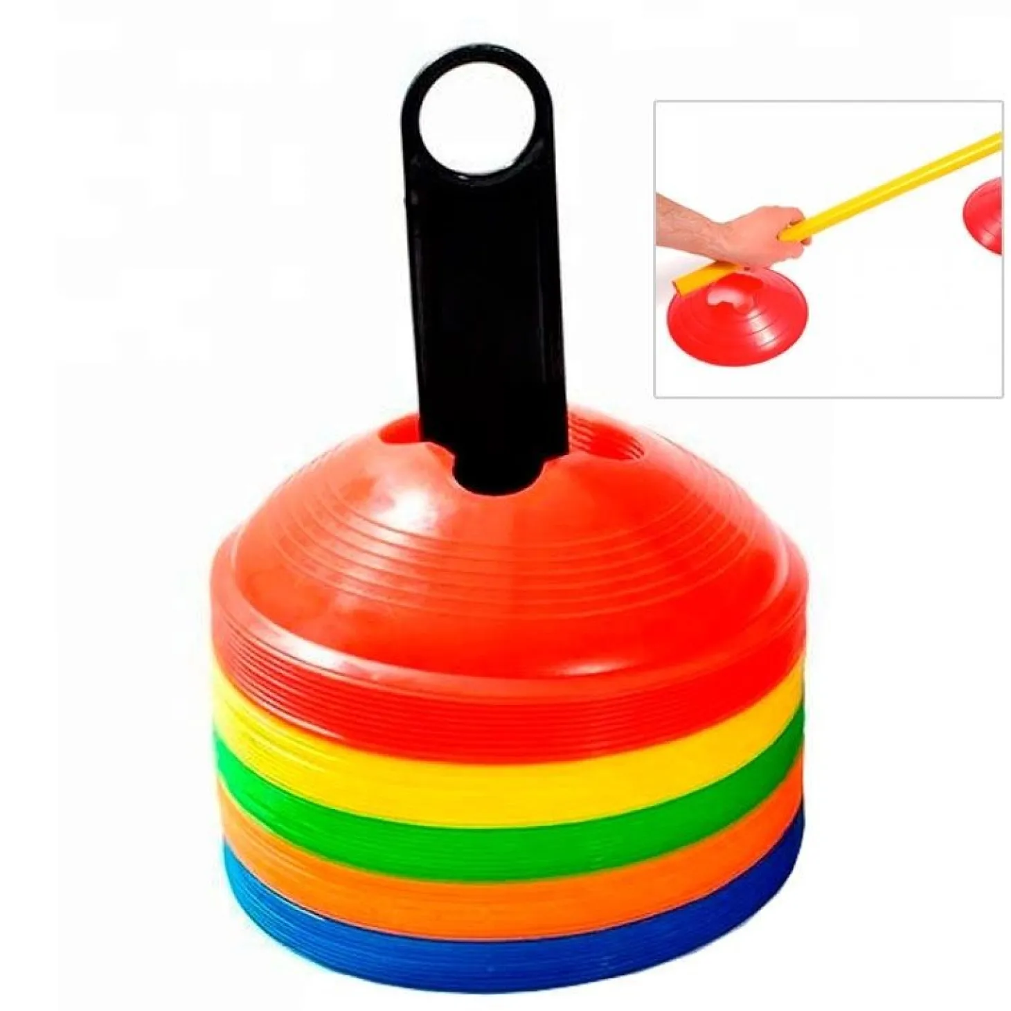 Set 50 Conos Entrenamiento Zastor AG-505C 5 Colores