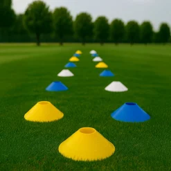 Set 60 Conos Zastor AG-605 Amarillo/Blanco/Azul