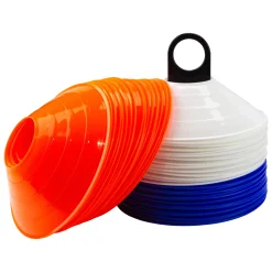 Set 60 Conos Zastor AG-605 Blanco/Azul/Naranja