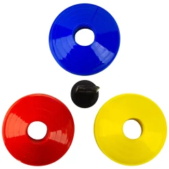 Set 60 Conos Zastor AG-605 Rojo/Azul/Amarillo