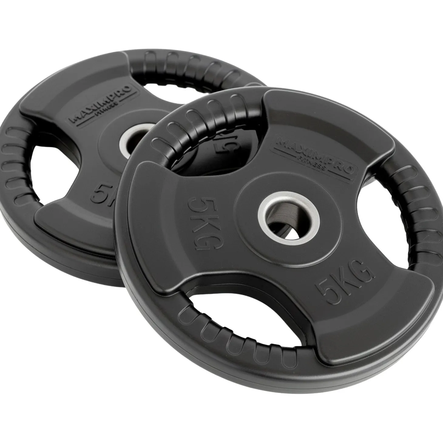 Set 2 Discos Caucho Maximpro Masos C/Agarre 5kg