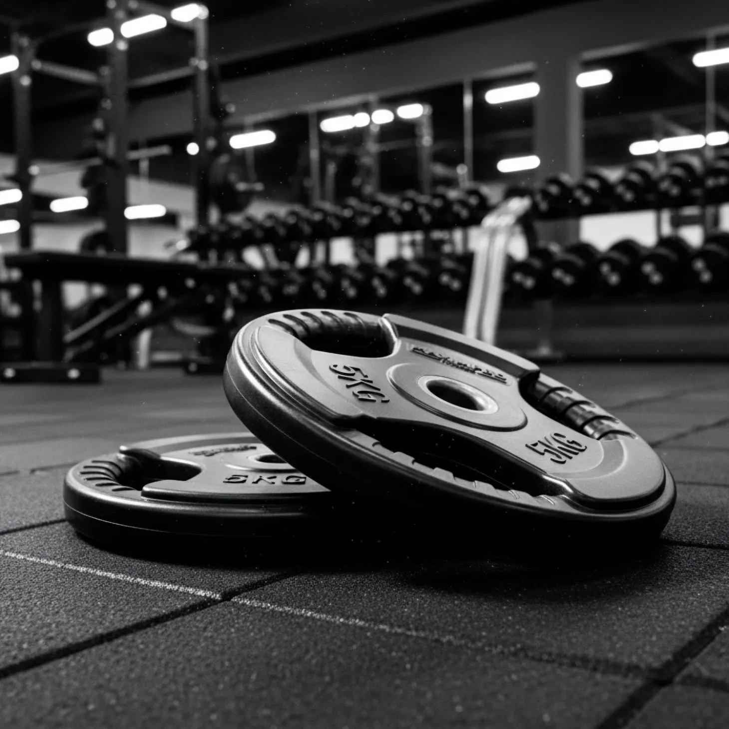 Set 2 Discos Caucho Maximpro Masos C/Agarre 5kg