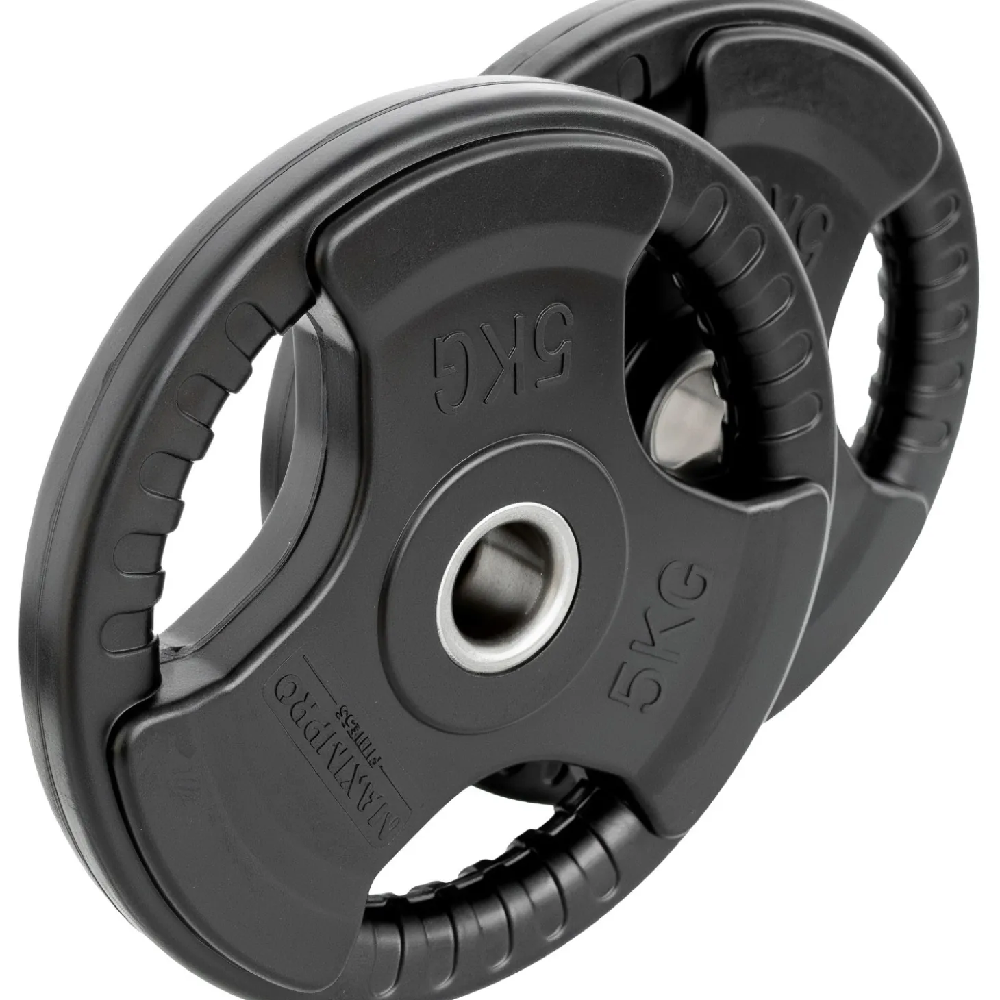 Set 2 Discos Caucho Maximpro Masos C/Agarre 5kg