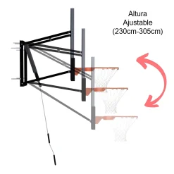 Set Tablero Baloncesto Ajustable Moxen Magic 136x80cm
